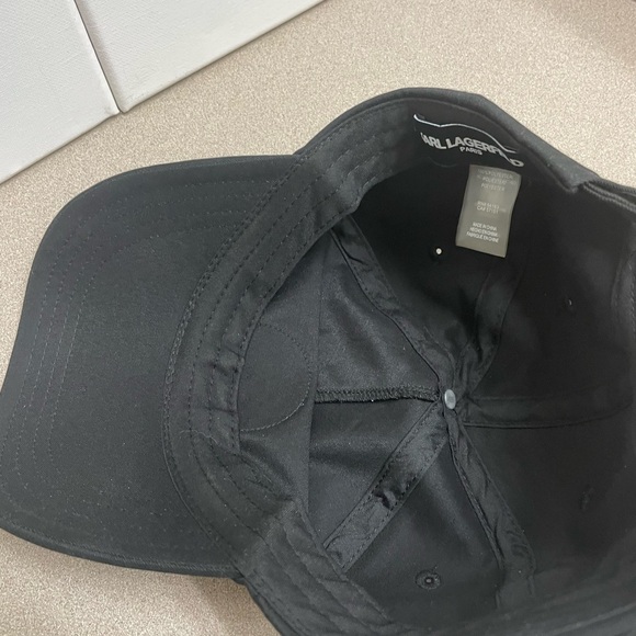 Karl Lagerfeld Paris Animation Portrait Baseball Cap Hat Patch Black Adjustable - Picture 8 of 8